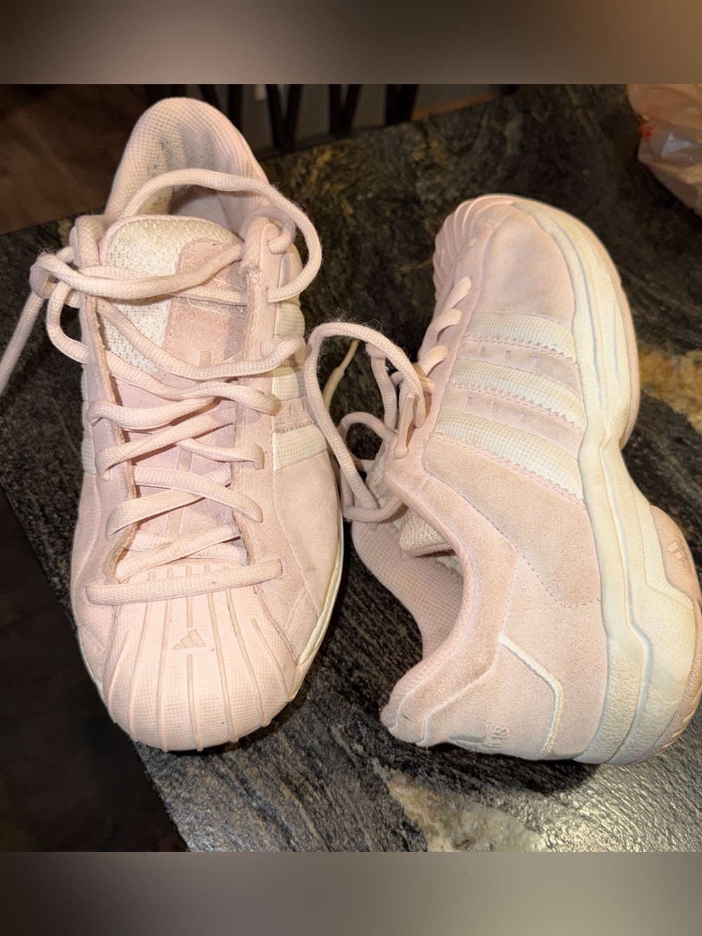 Adidas Superstar Originals Low Icy PINK Leather Sneaker Shoe Womens 8.5 USA Used